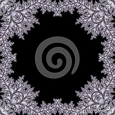 Abstract fractal frame Stock Photo