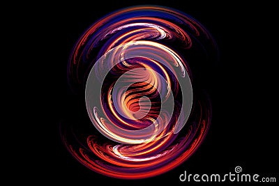 Abstract fractal glowing shape Stock Photo