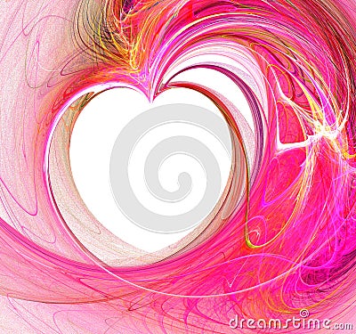 Abstract fractal heart Stock Photo