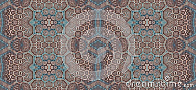 Abstract fractal high resolution seamless pattern for carpets, tapestries, fabric and wallpapers or any creative other use Stock Photo