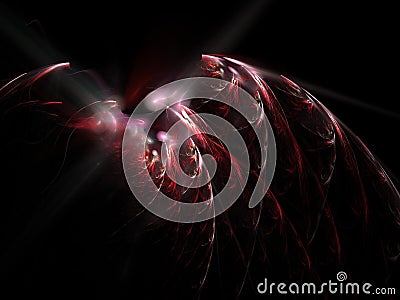 Abstract fractal light background. Digital 3d rendering Stock Photo