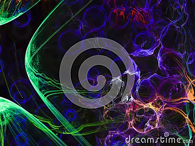 Abstract fractal magic card computer creative modern vibrant technology , design Stock Photo