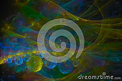Abstract fractal motion pattern glowing light shape modern glowing design curve Stock Photo