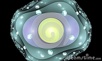 Abstract fractal pattern. Computer generated graphics. Stock Photo