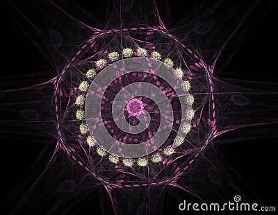 Abstract fractal patterns and shapes. Fractal texture for prints Stock Photo
