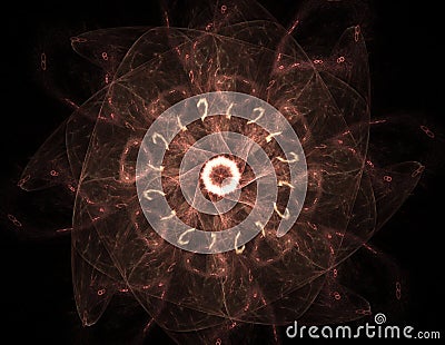 Abstract fractal patterns and shapes. Fractal texture for prints Stock Photo
