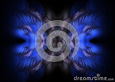 Abstract Fractal Pinnate Winged Background - Fractal Art Stock Photo