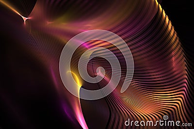 Abstract fractal rainbow fantasy nebula in space Stock Photo