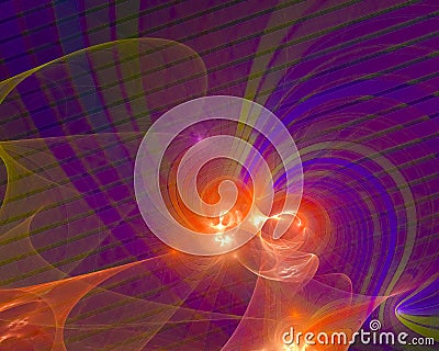 Abstract fractal render motion texture curve flame shape wallpaper banner , backdrop science backdrop Stock Photo