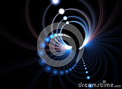 Abstract Fractal Rings Stock Photo