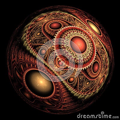 Abstract fractal sphere Stock Photo
