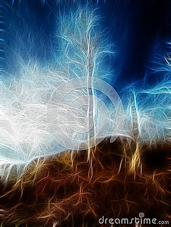 Abstract fractal tree Stock Photo