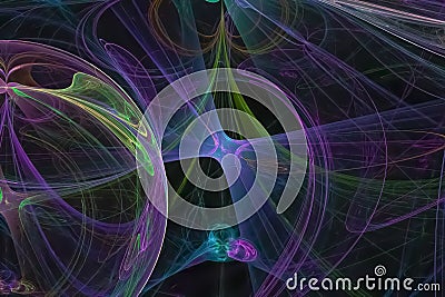 Abstract fractal vibrant surreal digital dynamic modern imagination d ream fantasy chaos design background sparkle science Stock Photo