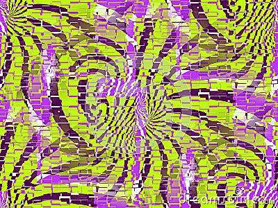 Fragmentation of several shades of purple and light green Stock Photo