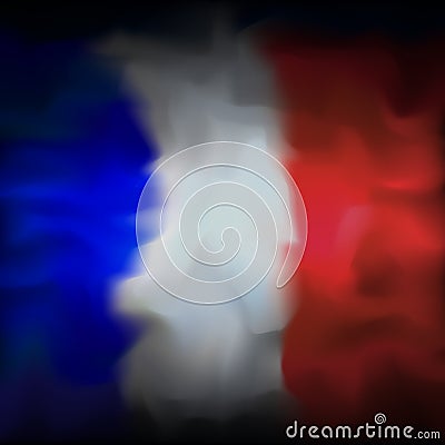 Abstract france flag background for creative design. French patriotic vector pattern, template. Graphic grunge abstract background Vector Illustration