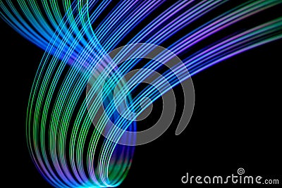 Abstract freezelight curves. Made by lights Stock Photo