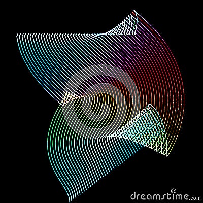 Abstract freezelight curves Stock Photo