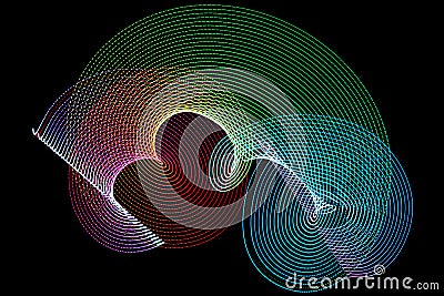 Abstract freezelight curves Stock Photo