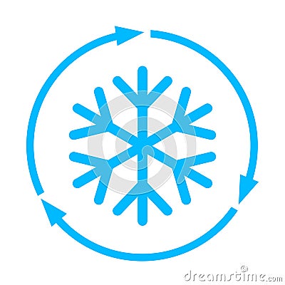 Abstract freezing vector flat icon Vector Illustration