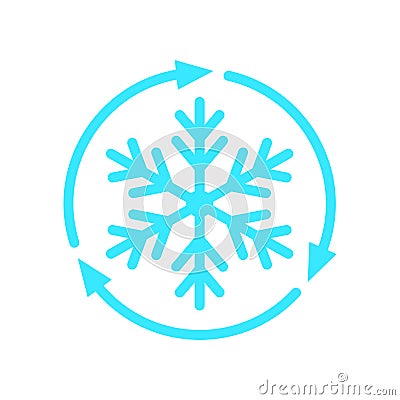 Abstract freezing vector flat icon illustration isolated on white background Vector Illustration