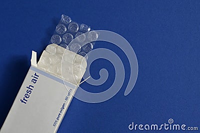 Fresh Air Bubble Wrap Blister Packs Pills Isolated Stock Photo