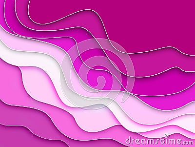 Abstract fuchsia, pink lines wave texture, banner background for web design card Stock Photo