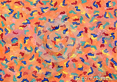 Abstract funny watercolor background. Stock Photo