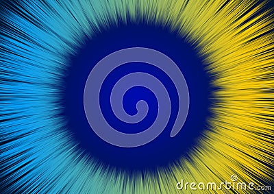 Modern Blue and Yellow Flow for Abstract Background Stock Photo