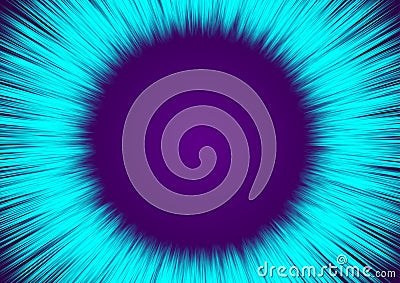 Abstract Modern Cyan Flow in Purple Background Stock Photo