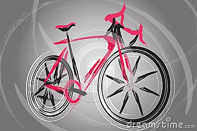 Abstract future bike on an attractive background Stock Photo