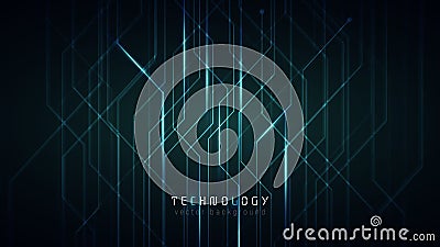 Blue abstract technology cyberspace background,speed data transfer background,technology communication graphic vector background Vector Illustration