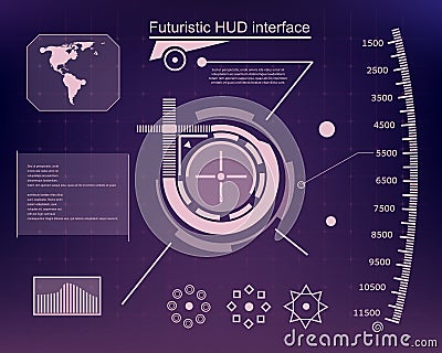 Abstract future, concept futuristic blue virtual graphic touch user interface HUD. For web, site, mobile applications isola Stock Photo