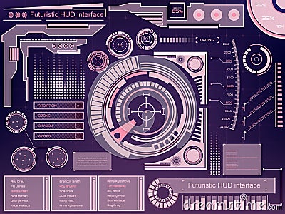 Abstract future, concept futuristic blue virtual graphic touch user interface HUD. For web, site, mobile applications isola Stock Photo