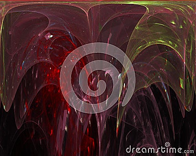 Abstract future dynamic digital fractal, frame decoration flow poster mystery design imagination backdrop, Stock Photo