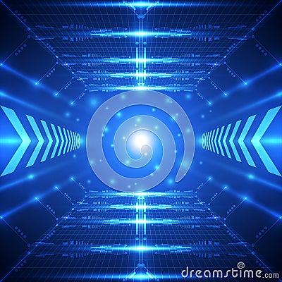 Abstract future technology concept background, vector illustration Vector Illustration