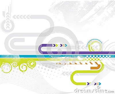 Abstract futuristic background Cartoon Illustration