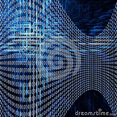 Abstract futuristic background with code numbers Stock Photo