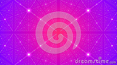 Abstract futuristic background with illusion of infinity with many dots. 3D rendering Stock Photo