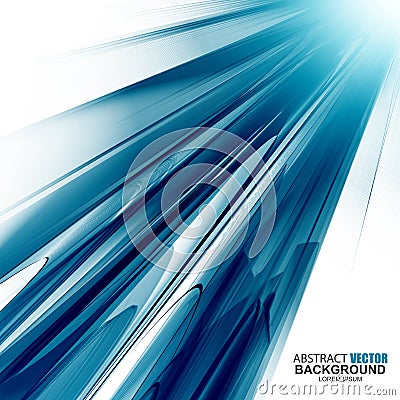 Abstract futuristic blue wavy background Vector Illustration