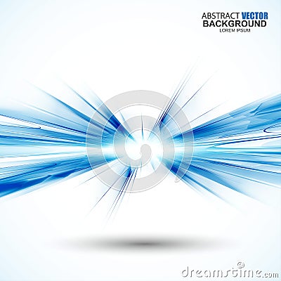 Abstract futuristic blue wavy background Vector Illustration