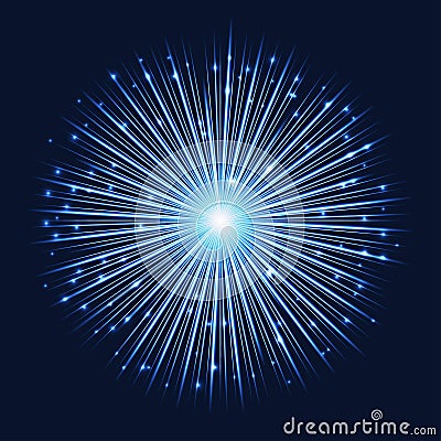 Abstract futuristic bright starlight background Vector Illustration