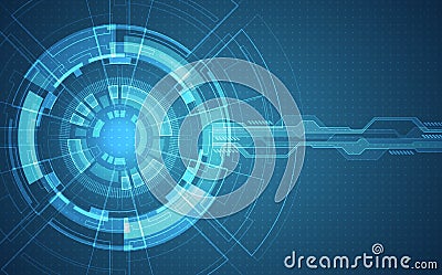 Abstract futuristic circuit board, Illustration high computer digital technology concept, Vector background. Vector Illustration