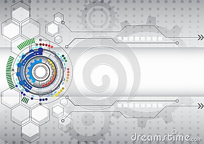 Abstract futuristic circuit high computer technology business background Vector Illustration