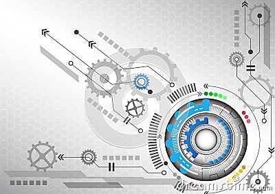 Abstract futuristic circuit high computer technology business background vector illustration Vector Illustration