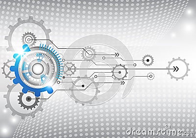 Abstract futuristic circuit high computer technology business background vector illustration Vector Illustration