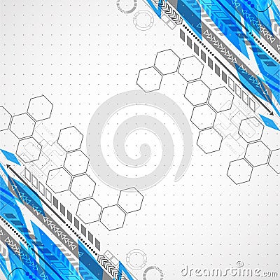 Abstract futuristic computer technology background Vector Illustration