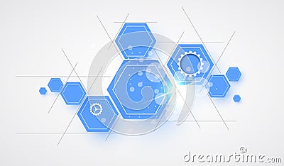 Abstract futuristic computer technology business background Vector Illustration