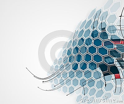 Abstract futuristic computer technology business background Vector Illustration