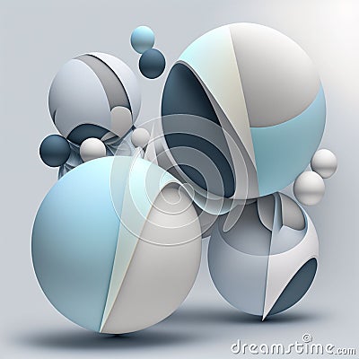 Abstract futuristic contemporary modern cosmic design in cartoon style Cartoon Illustration