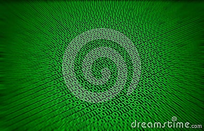 Abstract futuristic cyberspace with binary code, matrix background with digits, well organized layers For publications and banners Stock Photo